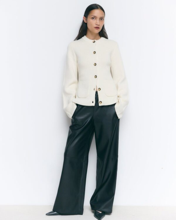 Eames Organic Cotton-Wool Button Cardigan