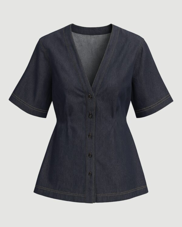 Emma Cinch-Waist Denim Shacket