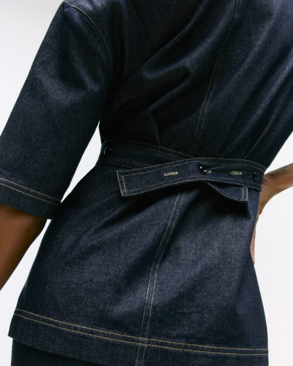 Emma Cinch-Waist Denim Shacket