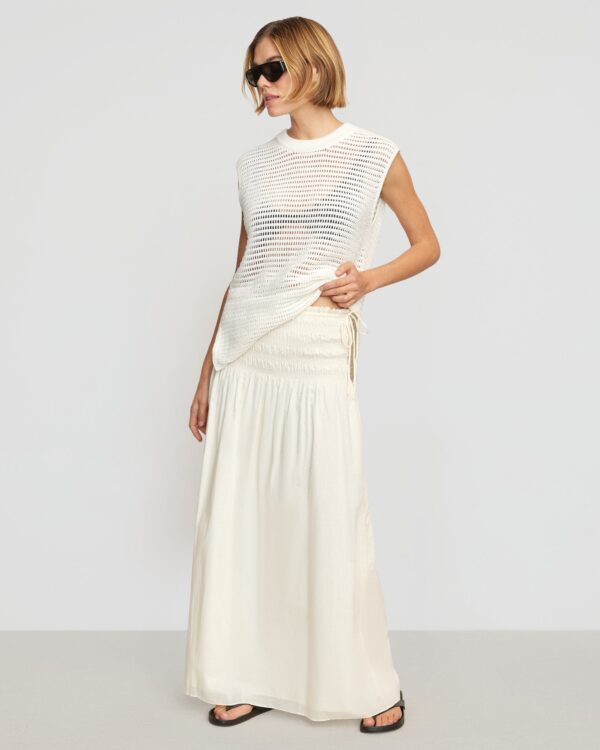 Adé Smocked-Waist Maxi Skirt