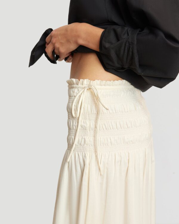 Adé Smocked-Waist Maxi Skirt