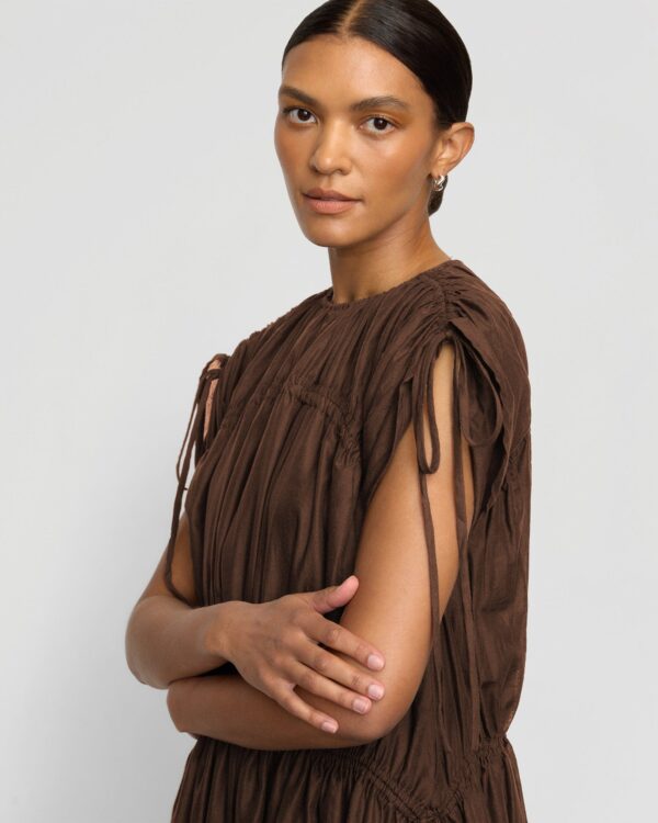 Akemi Tie-Shoulder Organic Cotton Dress