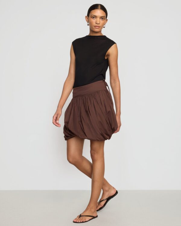 Anat Organic Cotton Twist-Bubble Skirt