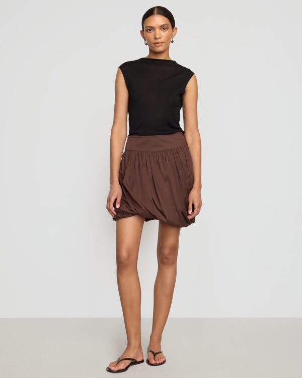 Anat Organic Cotton Twist-Bubble Skirt