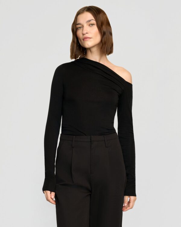 Ayra Tencel-Wool Off-Shoulder Tee