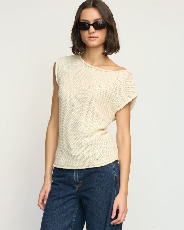 Chisa Textured Off-Shoulder Knit Top