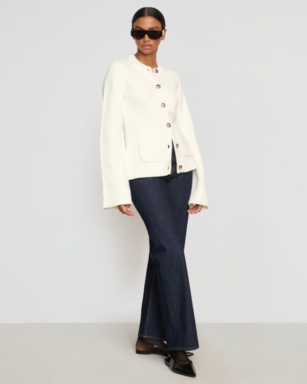 Eames Organic Cotton-Wool Button Cardigan