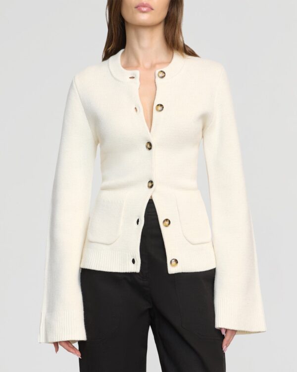 Eames Organic Cotton-Wool Button Cardigan