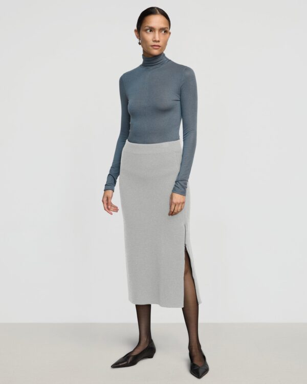 Esti Side-Zip Organic Cotton-Wool Skirt