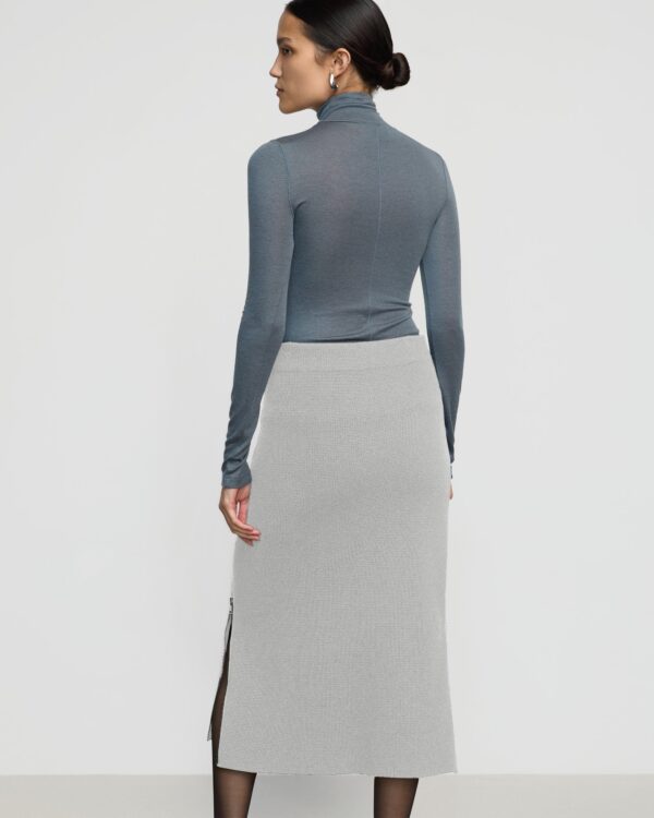 Esti Side-Zip Organic Cotton-Wool Skirt