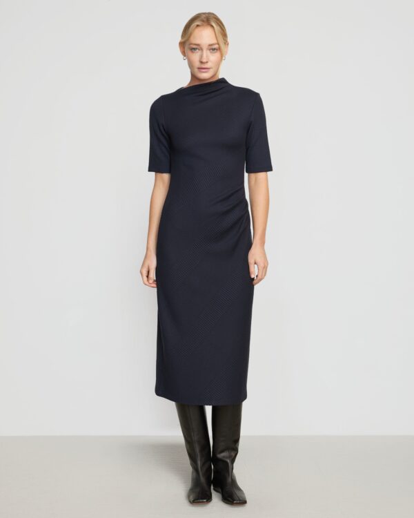 Evie Ribbed-Knit Jersey Dress