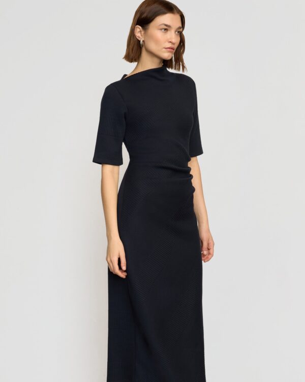 Evie Ribbed-Knit Jersey Dress