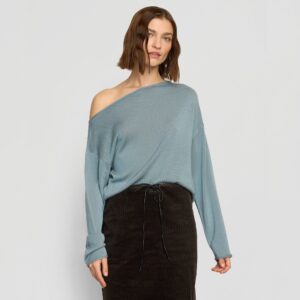 Hachi Tencel-Wool Off-Shoulder Sweater