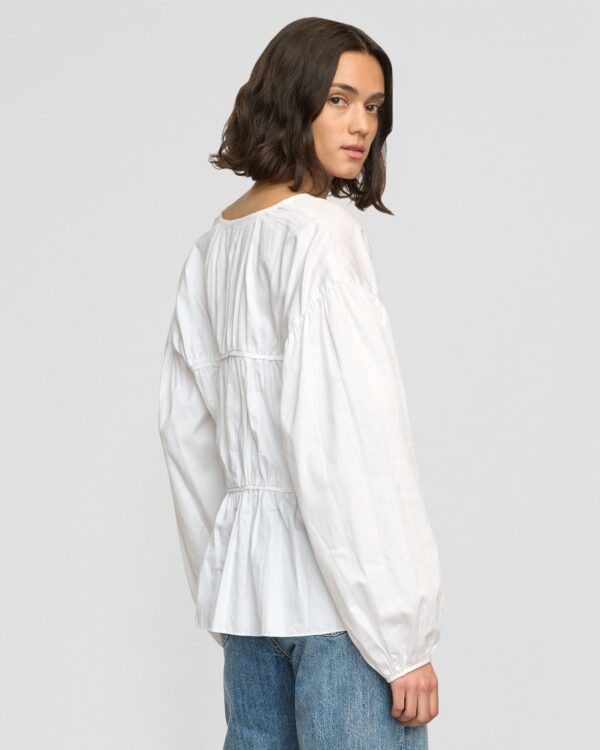 Hira Tie-Front Organic Cotton Blouse