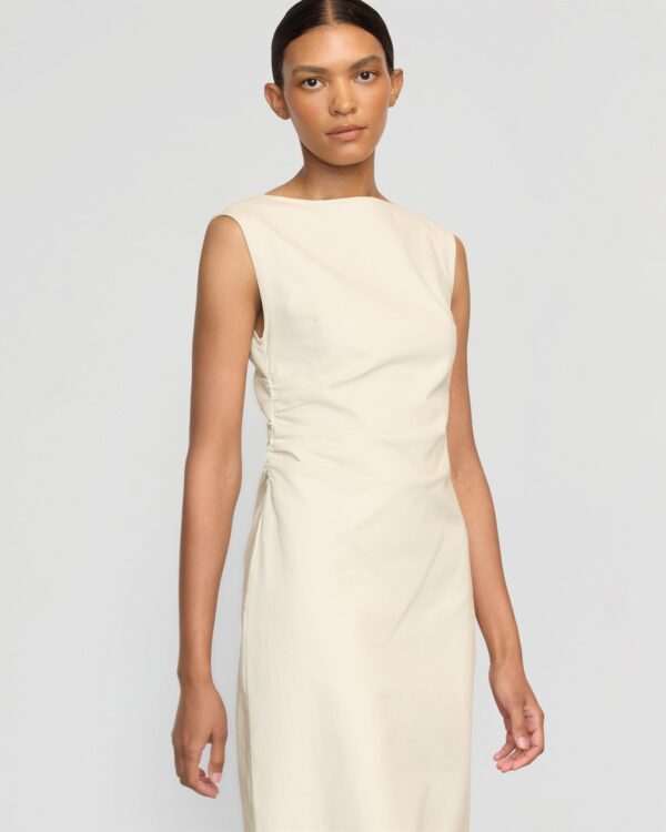 Inari Cotton Twill Boat-Neck Dress