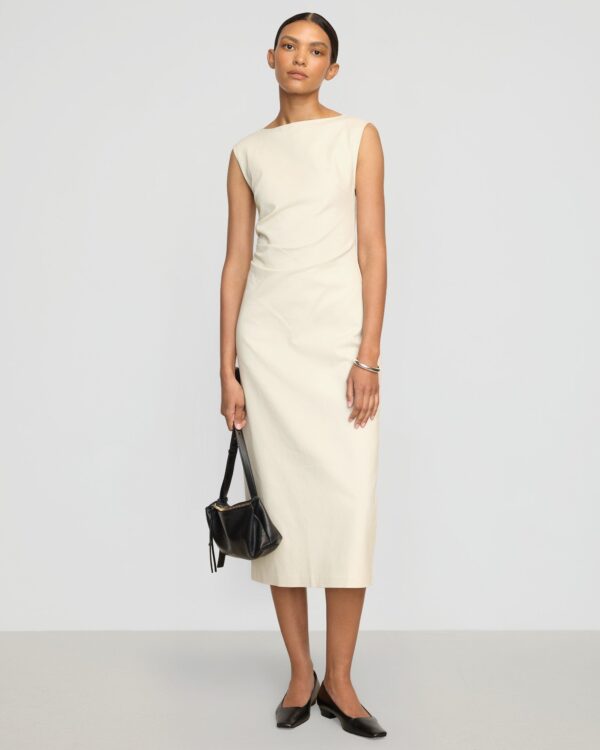 Inari Cotton Twill Boat-Neck Dress