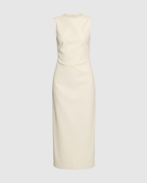 Inari Cotton Twill Boat-Neck Dress