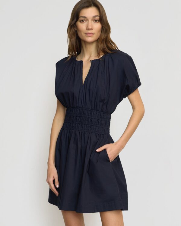 Kaci Cinched-Waist Organic Cotton Dress