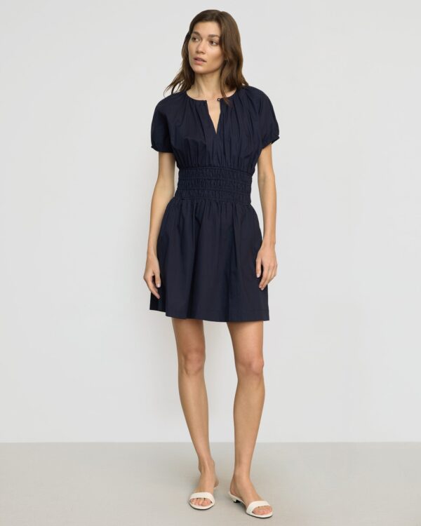 Kaci Cinched-Waist Organic Cotton Dress