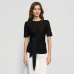 Lark Tie-Front Linen Sweater