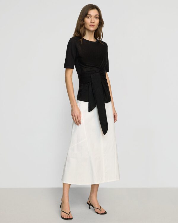 Nava Cotton Twill Flared Skirt