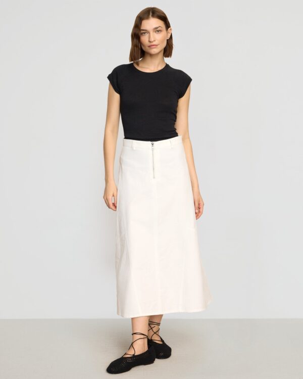 Nava Cotton Twill Flared Skirt