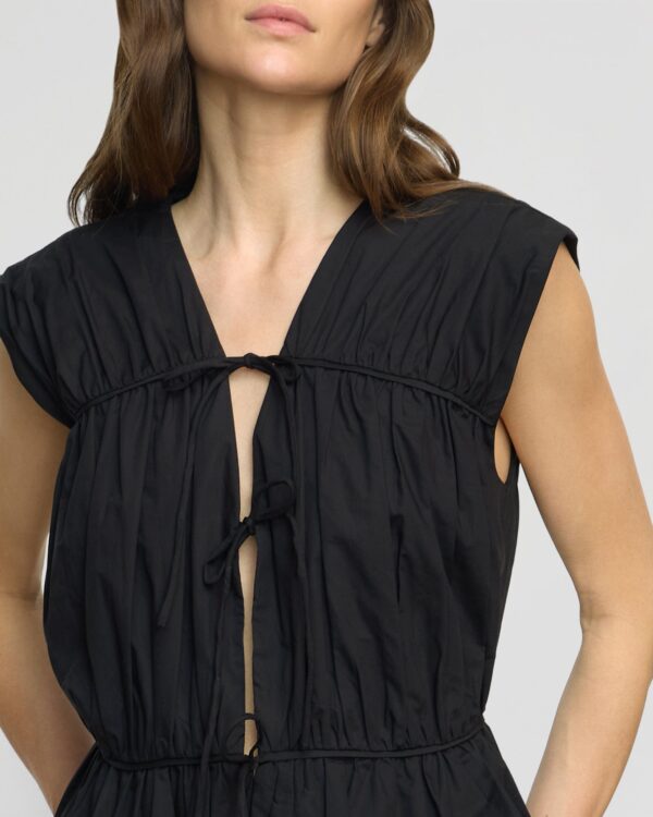 Neha Tie-Front Organic Cotton Blouse