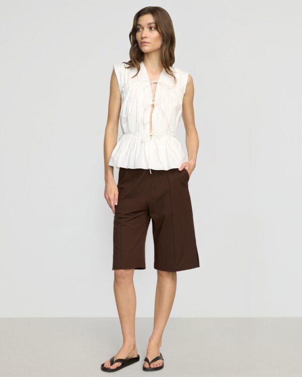 Neha Tie-Front Organic Cotton Blouse