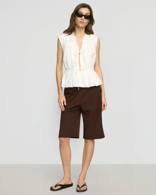 Neha Tie-Front Organic Cotton Blouse
