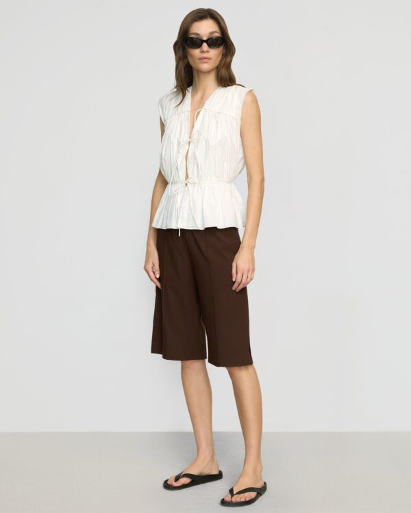 Neha Tie-Front Organic Cotton Blouse