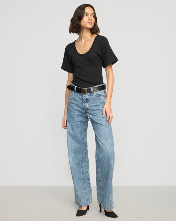 Renee Sculpted Scoop-Neck Tee