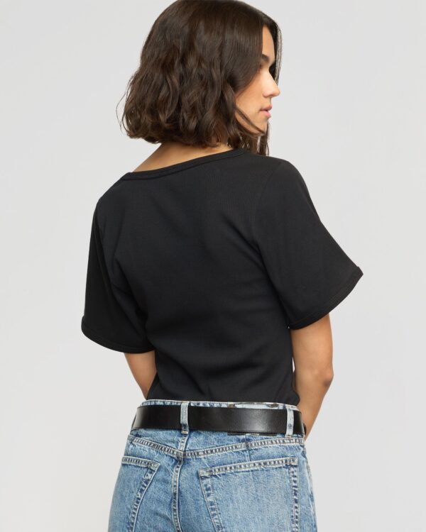 Renee Sculpted Scoop-Neck Tee
