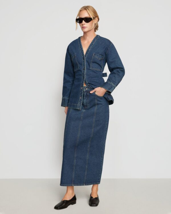 Riley Denim Maxi Skirt