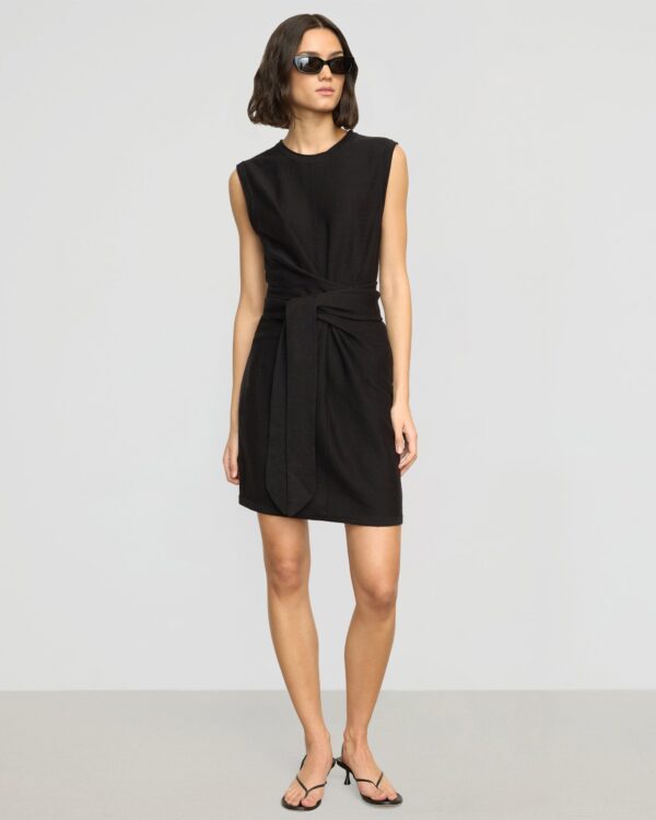 Rini Linen-Cotton Tie-Front Mini Dress