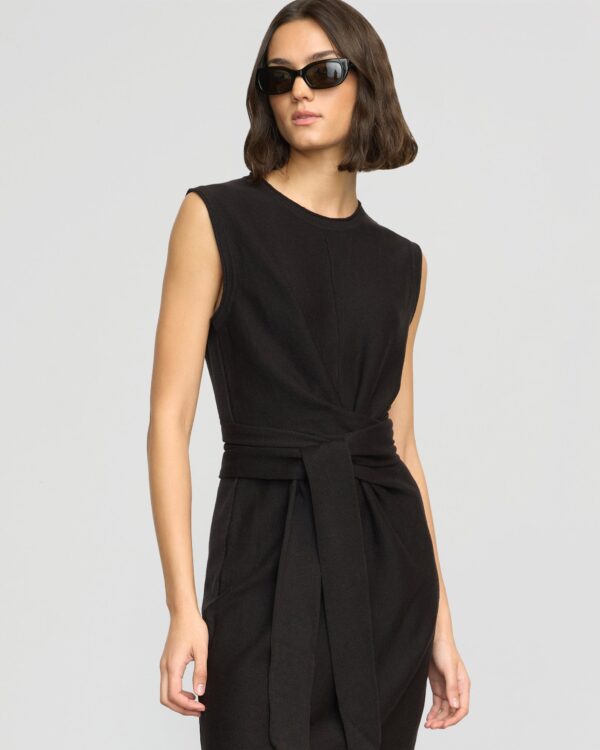 Rini Linen-Cotton Tie-Front Mini Dress