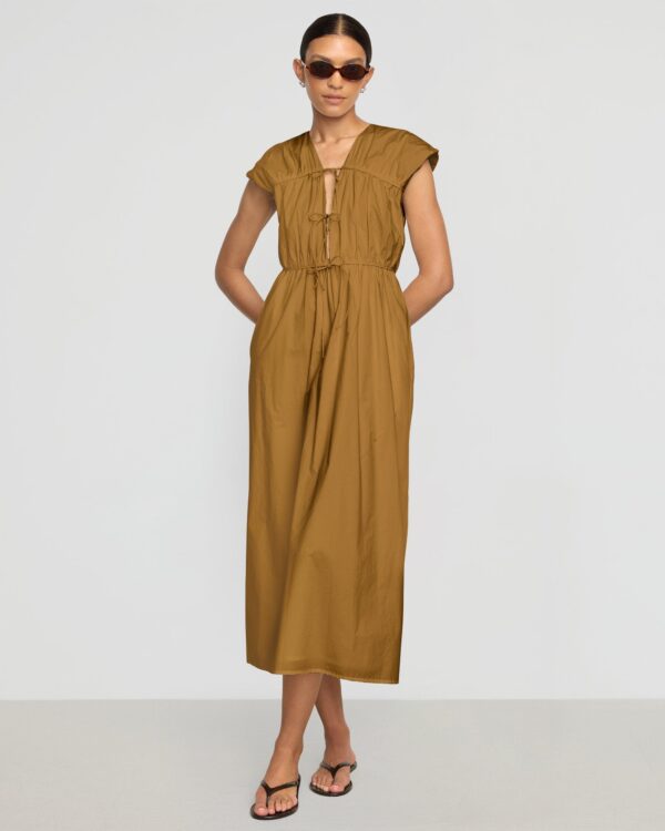 Shreya Tie-Front Organic Cotton Dress