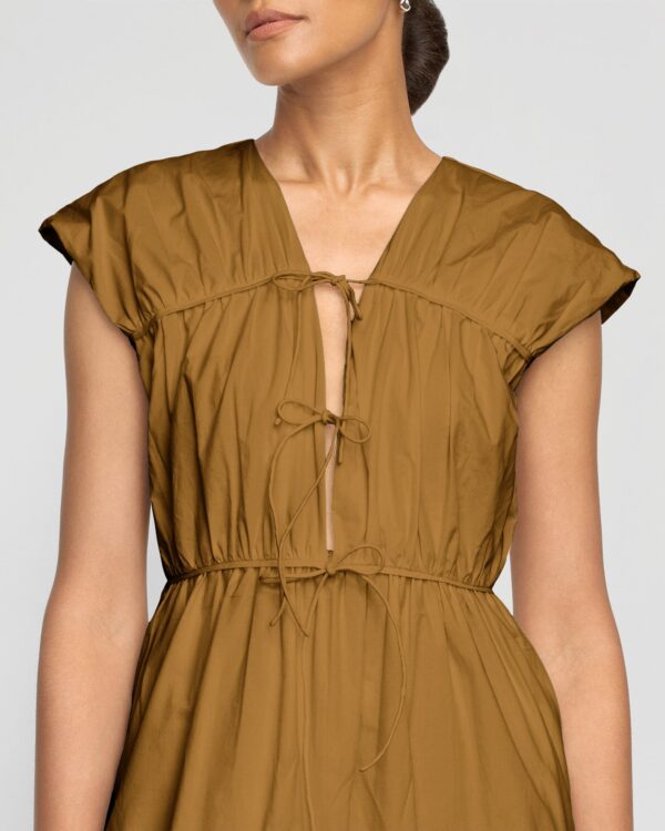 Shreya Tie-Front Organic Cotton Dress