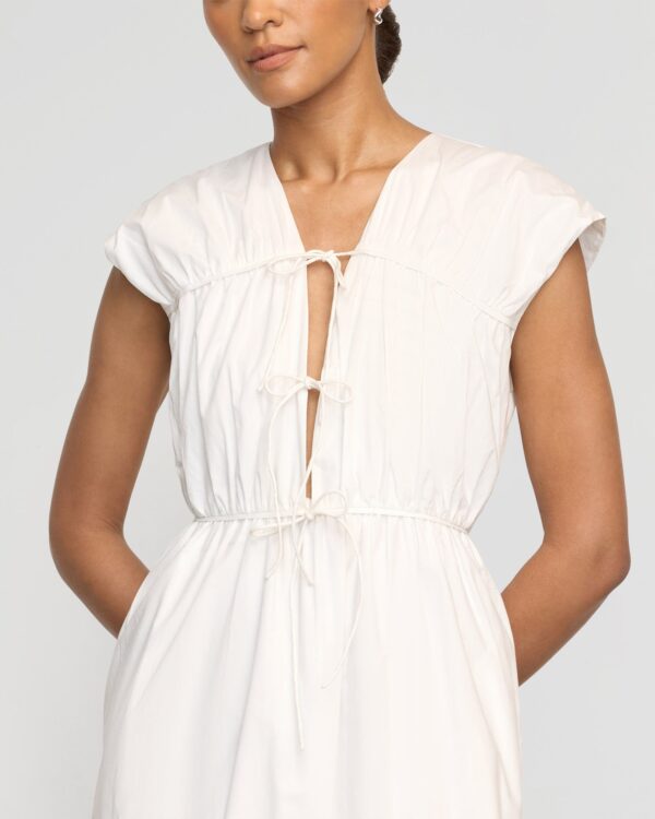 Shreya Tie-Front Organic Cotton Dress