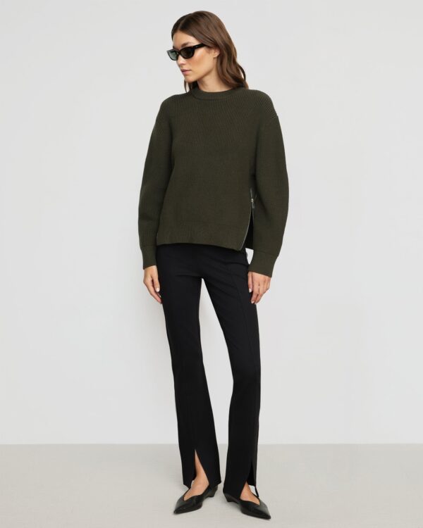 Tate Organic Cotton Side-Zip Sweater