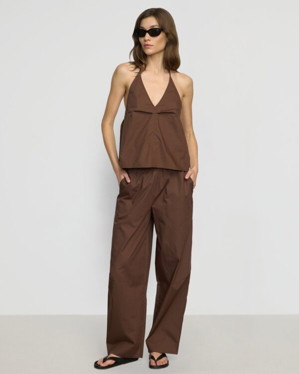 Vesna Organic Cotton Halter V-Neck Top